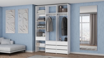 Стеллаж для одежды Мирта 52 BMS без задней стенки