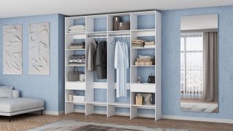 Стеллаж для одежды Мирта 59 BMS без задней стенки