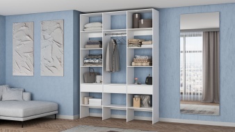 Стеллаж для одежды Мирта 50 BMS без задней стенки