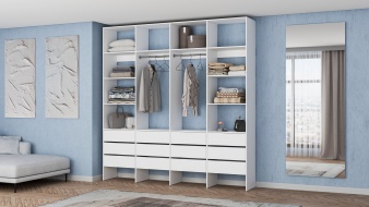 Стеллаж для одежды Мирта 64 BMS без задней стенки