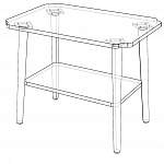 Схема сборки Журнальный стол Аккорд 2 BMS