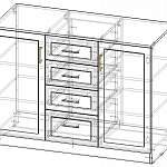 Схема сборки Комод №9 МДФ Люкс BMS
