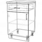 Схема сборки Стол кухонный рабочий с выдвижным ящиком Соло BMS