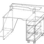 Схема сборки Геймерский стол Мустанг-4 BMS