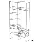 Схема сборки Стеллаж для одежды Мирта 5 BMS