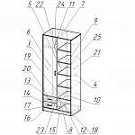 Схема сборки Распашной шкаф Тэя 3968 BMS
