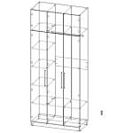 Распашной шкаф Вилета 6  (1060х2500х500)