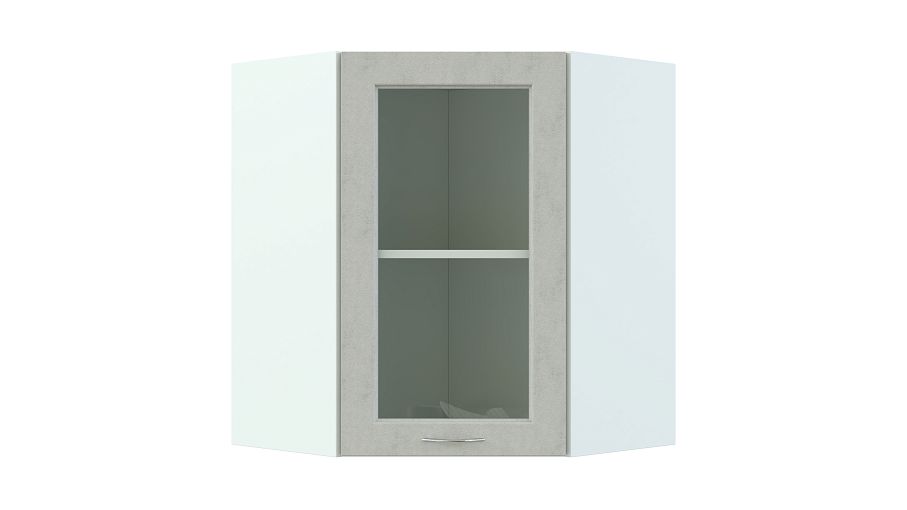 Шкаф верхний высокий Гарда угловой стекло 550 BMS - Фото