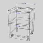 Схема сборки Шкаф нижний 2 ящика Марта BMS