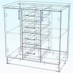 Разделочный стол Жасмин 1000 комод BMS