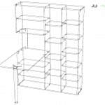 Схема сборки Стол со стеллажом Рекс-16 BMS