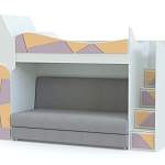 Кровать-чердак с диваном Санни 8 BMS - Фото 1