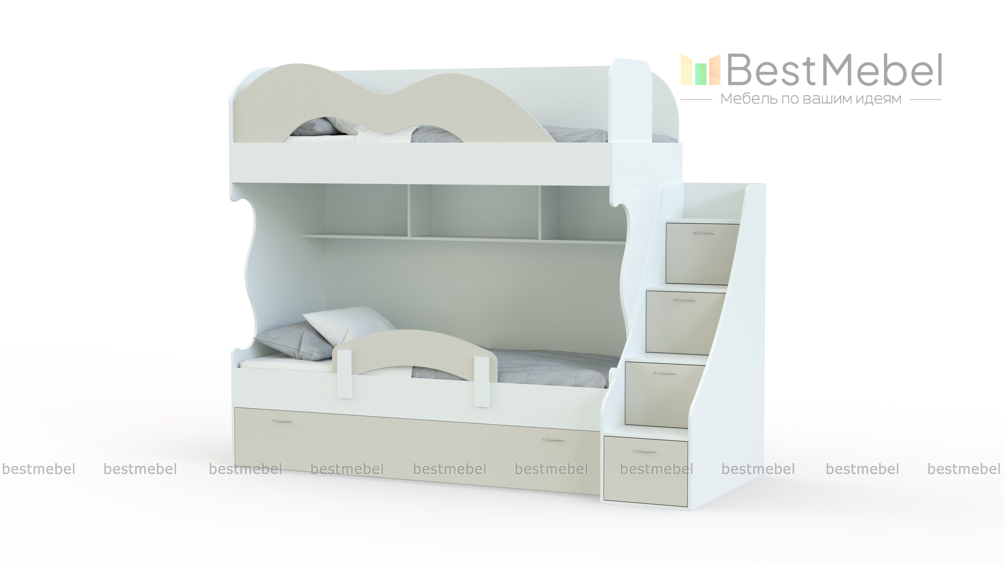 Детская двухъярусная кровать Бамбини BMS