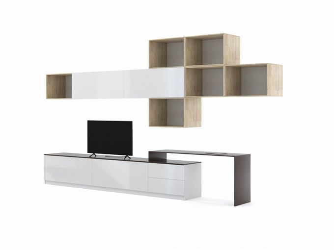 Стенка с рабочим местом Асель BMS - Фото