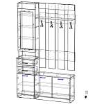 Схема сборки Модульная прихожая Фара с зеркалом BMS