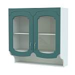 Эмилия шкаф-витрина фигурный с полками BMS - Фото 5