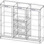 Схема сборки Комод с витриной София Стекло BMS