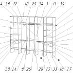 Схема сборки Стеллаж для одежды Мирта 70 BMS