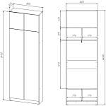 Шкаф распашной Ангард 35 (800*2400*300)