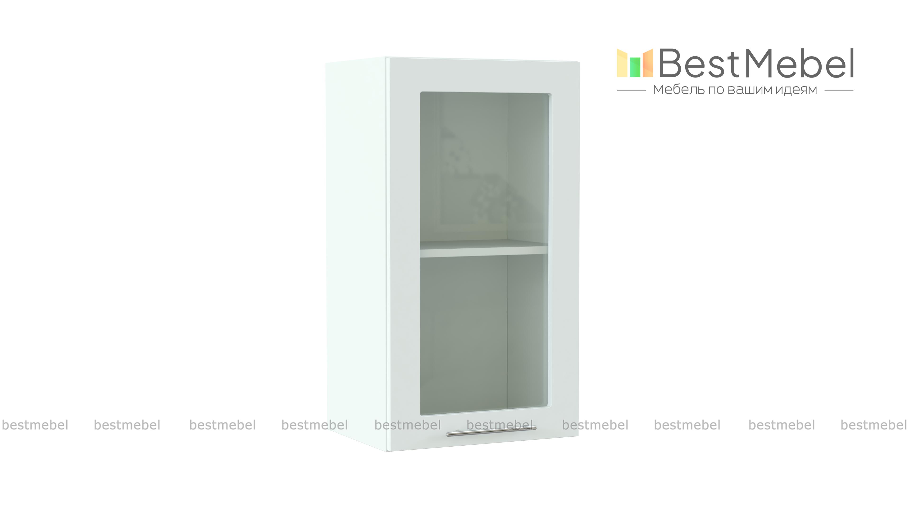 Шкаф верхний со стеклом 300 Капля BMS - Фото