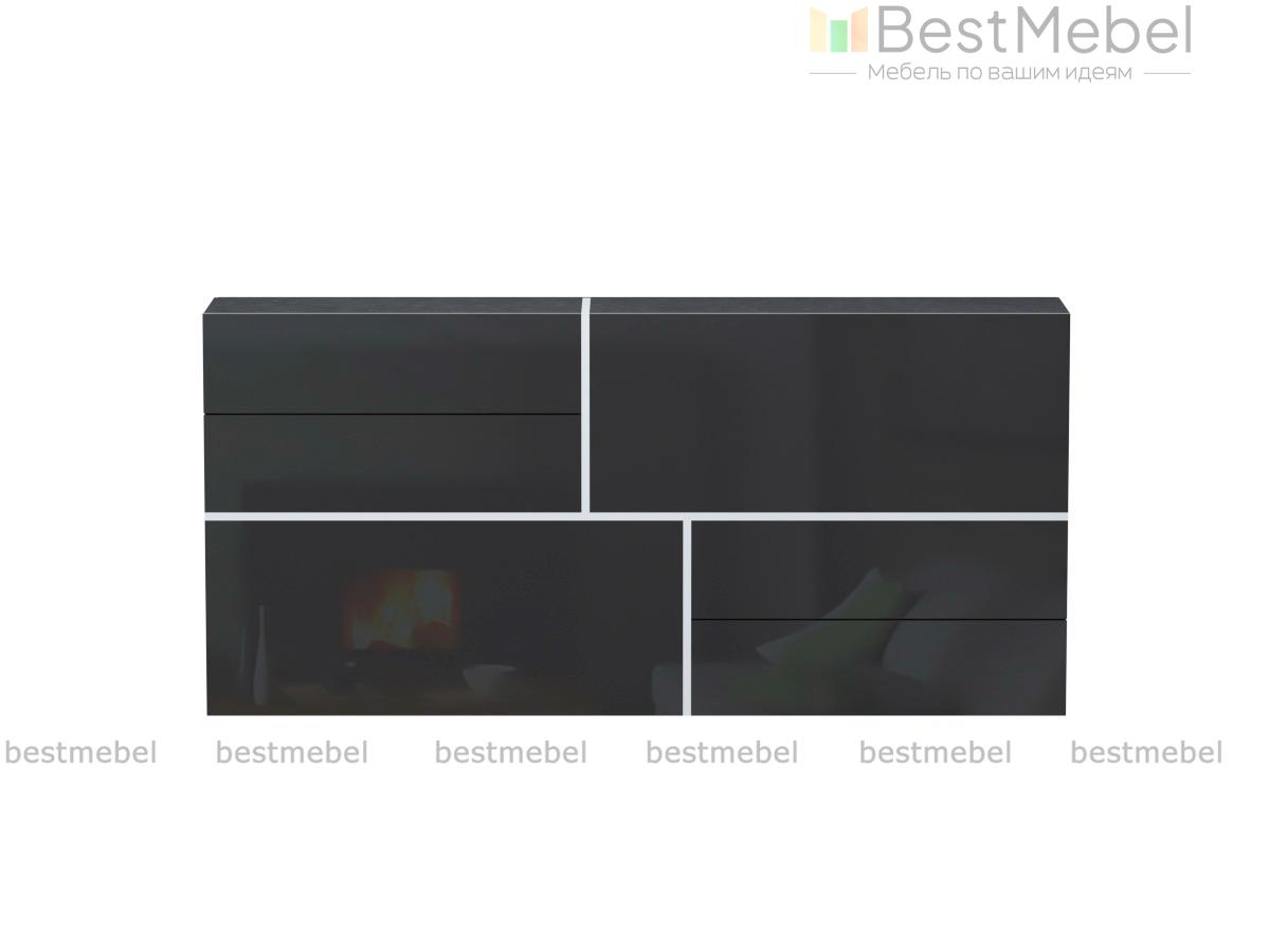 Комод черный Goya BMS - Фото